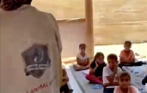 Thumbnail preview image for the video titled: Sulala Animal rescue and Hadeel El Gharbawi built a little school in the Zawaida part of Al Mawasi