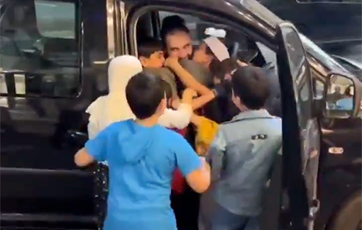 Thumbnail preview image for the video titled: Heartwarming meeting of liberated captive Othman Al-Qawasmi with his family in the city of Al-Khalil after his release from Israeli prisons.