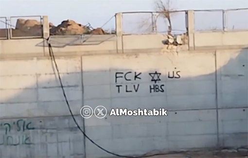 Thumbnail preview image for the video titled: IDF soldiers vandalize TIKA hospital with racist football teams