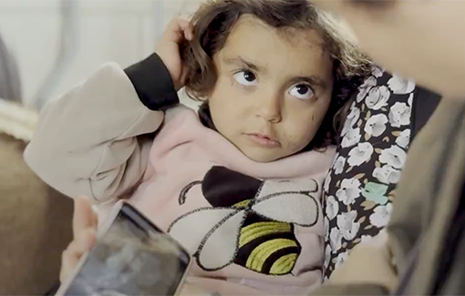 Thumbnail preview image for the video titled: Bisan reporting about orphans in Gaza due to genocide