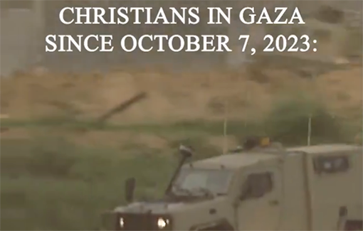 Thumbnail preview image for the video titled: Montage of ongoing attacks against Christian buildings and infrastructures in Gaza since October 7