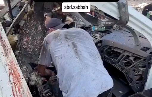 Thumbnail preview image for the video titled: IDF murders journalists Ismail Alghoul & Rami al-Rifi-double strike