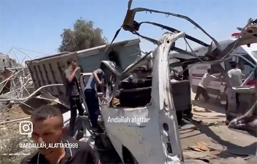 Thumbnail preview image for the video titled: IDF strikes Mini bus killing 10 passengers in Zawayda