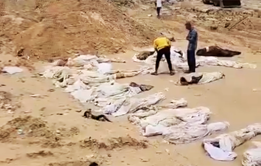 Thumbnail preview image for the video titled: Uncovering mass graves at Nasser, day 8