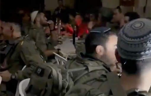 Thumbnail preview image for the video titled: Nahal Brigade Passover Seder in Seized Home