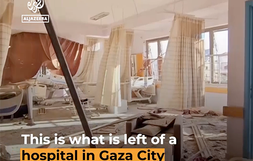 Thumbnail preview image for the video titled: IDF totally destroyed and vandalized Gaza's key prosthetics hospital