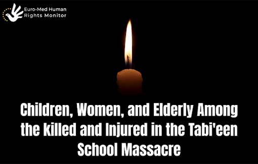 Thumbnail preview image for the video titled: Al-Tabi'in massacre: names of children, women, and elderly victims