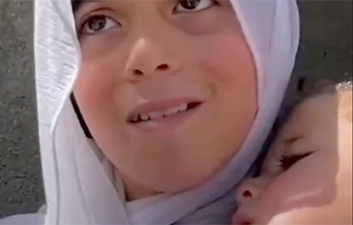 Thumbnail preview image for the video titled: An eleven year old, whose parents were murdered by Israel, describes raising her two-year old brother