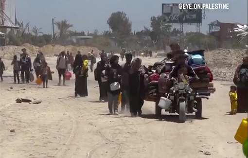 Thumbnail preview image for the video titled: Fleeing Beit Hanoun after evacuation orders (Northern Gaza)