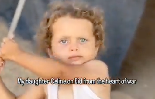 Thumbnail preview image for the video titled: Eid pictures of a young child from before, and during, the genocide