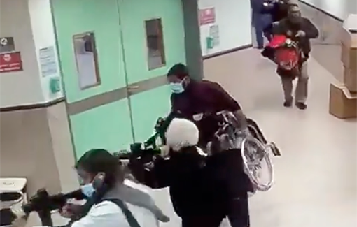 Thumbnail preview image for the video titled: Israeli special forces, dressed as hospital staff and patients, caught engaging in the crime of perfidy as they carried out an assination