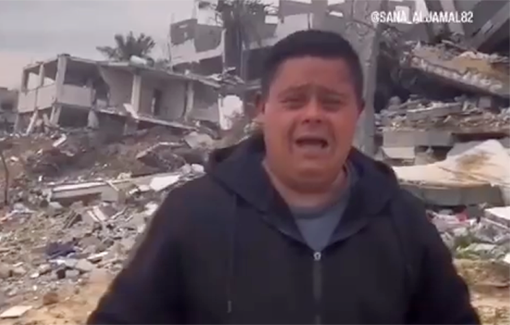 Thumbnail preview image for the video titled: Palestinian man with down syndrome describes the hardships he endured during the Israeli genocide against Gaza