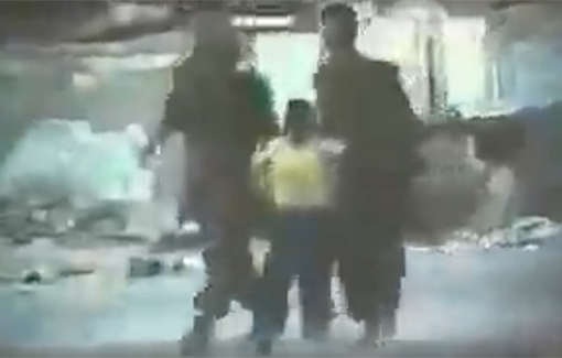 Thumbnail preview image for the video titled: Israeli forces kidnap a terrified small boy