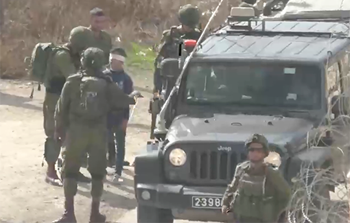 Thumbnail preview image for the video titled: Israeli forces abduct a 13 year old child from Hebron