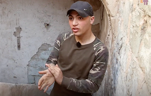 Thumbnail preview image for the video titled: Testimony of Anas Al-Khalili, a 16 year-old human shield survivor from Nablus