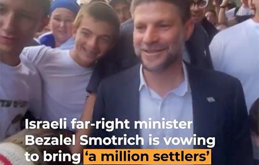 Thumbnail preview image for the video titled: Finance Minister Bezalel Smotrich approved his plan to legalise five illegal Israeli settlements in the occupied West Bank