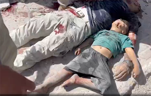 Thumbnail preview image for the video titled: Al Sabra massacre, 7 dead in Israeli bombing including a family in their vehicle