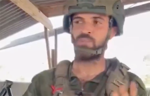 Thumbnail preview image for the video titled: French-Israeli soldier in the IDF encourages French Jews to abandon France, move to Israel, and start a big war to bring the Messiah