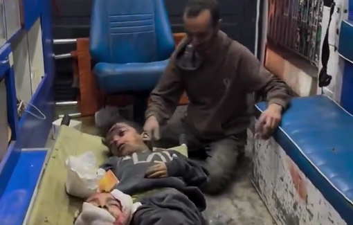 Thumbnail preview image for the video titled: Children casualties from Israeli night strike on their house