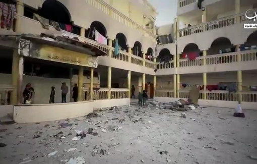 Thumbnail preview image for the video titled: Aftermath of Israeli night massacre a Al-Tabi'in school