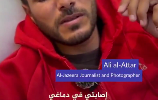 Thumbnail preview image for the video titled: Journalist Ali al-Attar still in debilitating pain despite treatment in Jordan