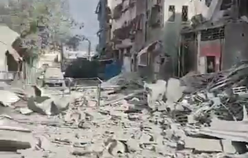 Thumbnail preview image for the video titled: Total destruction in Beit Lahia streets