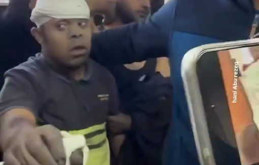 Thumbnail preview image for the video titled: Injuries arrive at Al Aqsa hospital following Israeli bombing of a house