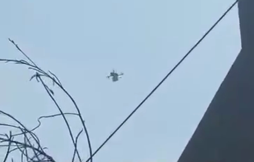 Thumbnail preview image for the video titled: Israeli drone drops leaflets over Beit Lahia