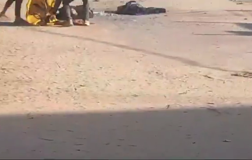 Thumbnail preview image for the video titled: Casualties of Israeli strike in front of Abu Tammam school