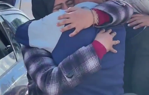 Thumbnail preview image for the video titled: Beit Lahia family reunites after being forcibly displaced