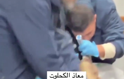 Thumbnail preview image for the video titled: Israeli drone murdered Dr. Ahmad Al-Kahlout at Kamal Adwan Hospital