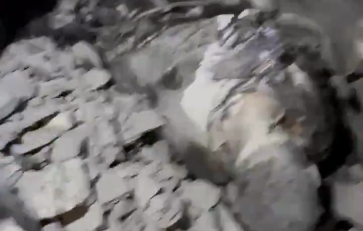 Thumbnail preview image for the video titled: Mangled victims mixed with rubble from Israeli bombing