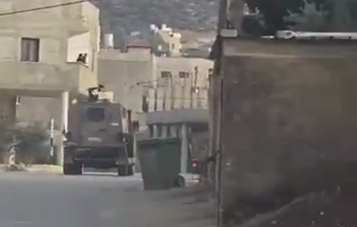 Thumbnail preview image for the video titled: Israeli forces storm the town of Beit Furik, east of Nablus, in the occupied West Bank.