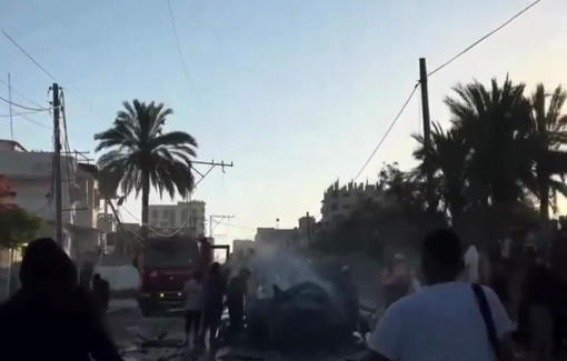 Thumbnail preview image for the video titled: Three Palestinian brothers killed after their vehicle was bombed while delivering aid to Nuseirat