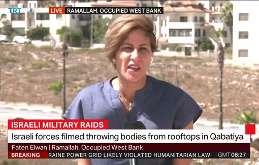 Thumbnail preview image for the video titled: Israeli forces savagely violate bodies of Palestinians by throwing them off rooftops