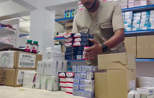 Thumbnail preview image for the video titled: One of the last tasks undertaken by journalist Eman Shanti was to collect a large quantity of medicines for patients in the North