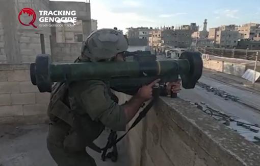 Thumbnail preview image for the video titled: Israeli soldiers filmed themselves firing a Matador for fun in Rafah