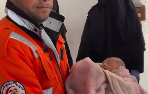 Thumbnail preview image for the video titled: Civil Defense spokesman calls out the continued Israeli slaughter of infants