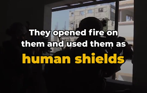 Thumbnail preview image for the video titled: A compound Israeli crime like human shield, documented by Euro-Med Monitor in Gaza City