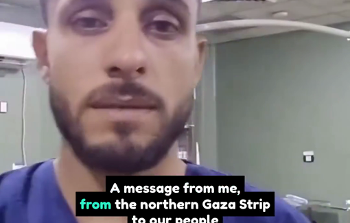 Thumbnail preview image for the video titled: North Gaza nurse records what may be his last message