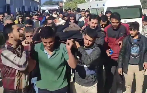 Thumbnail preview image for the video titled: Funeral procession of Khaled Nabhan "Abu Diaa"