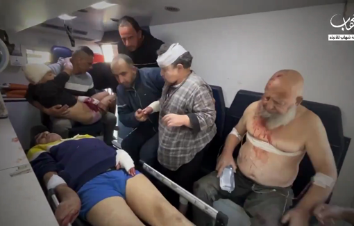 Thumbnail preview image for the video titled: Elderly and others injured in artillery shelling in Nuseirat