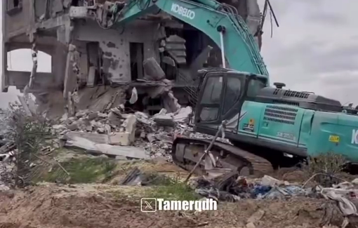 Thumbnail preview image for the video titled: Soldier's montage of destroying houses in North Gaza