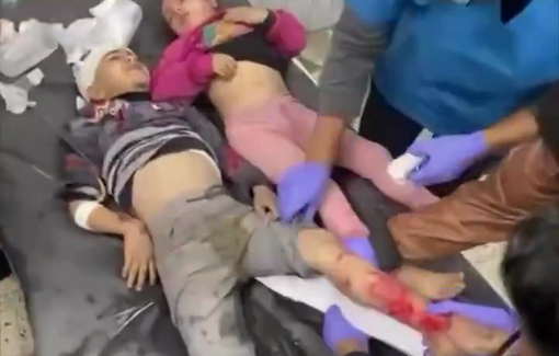 Thumbnail preview image for the video titled: Children injured and a baby killed in night Israeli strike on Al-Najjar's family home