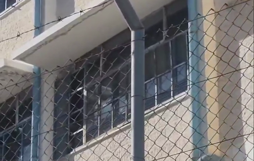 Thumbnail preview image for the video titled: School students besieged in the classrooms due to the heavy deployment of Israeli forces in Balata Camp