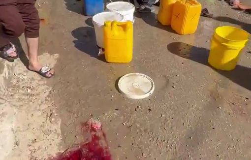 Thumbnail preview image for the video titled: 10 Palestinians killed while waiting to fill water