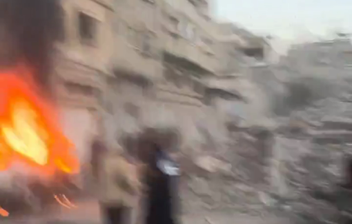 Thumbnail preview image for the video titled: Civilian car struck by Israeli drone in Tuffah