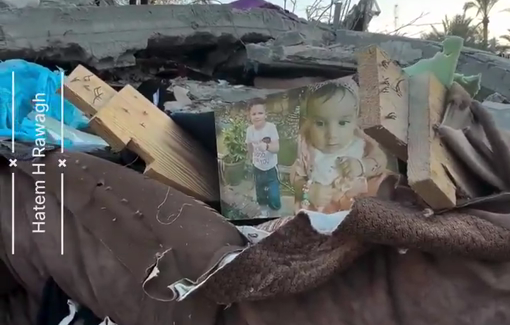 Thumbnail preview image for the video titled: Aftermath of night Israeli massacre of the Abu Samra family