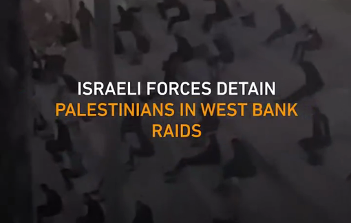 Thumbnail preview image for the video titled: More than 70 Palestinian arrested in Al-Fawwar Camp by Israeli forces