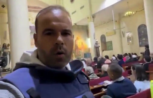 Thumbnail preview image for the video titled: Sad Christmas Eve in Holy Family Church in Gaza